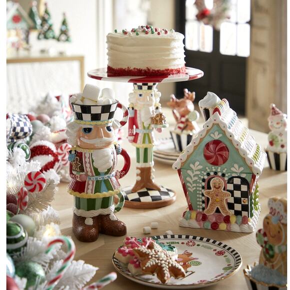 MacKenzie-Childs Holiday Sweets Gingerbread Cupcake Box New - Picture 2 of 2